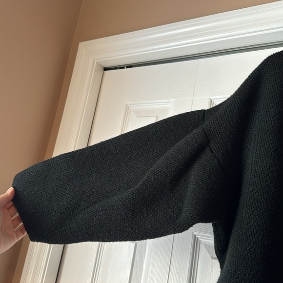 Vintage Margaret O'Leary Wool Blend Boxy Knit Oversized Cardigan in Black - Picture 7 of 13